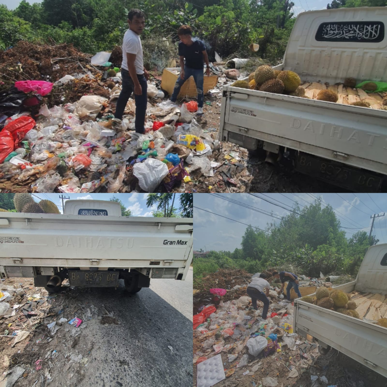 Lurah Irhamdi Pergoki Oknum Masyarakat Buang Sampah di TPS Ilegal Gunakan Pickup
