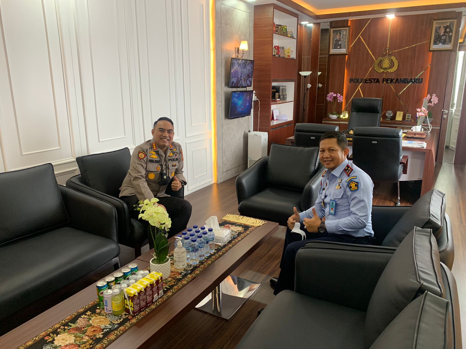 Sinergitas Karutan dengan Kapolresta Pekanbaru dalam Pemberantasan Narkoba Melalui P4GN