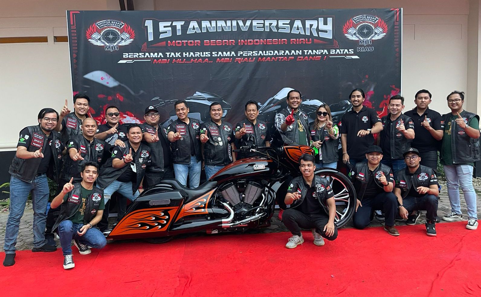 Motor Besar Indonesia(MBI) Riau Rayakan Anniversary Pertama, Persaudaraan Tanpa Batas