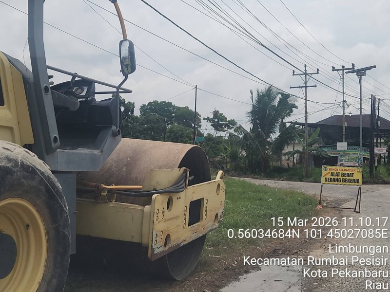 Janji Wali Kota Pekanbaru Agung Nugroho Terbukti, Jalan Teluk Leok Mulai Dikerjakan