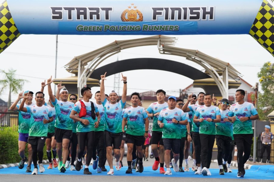 Polda Riau Gelar Marine Police Fun Run, Lari untuk Menjaga Alam dan Lautan
