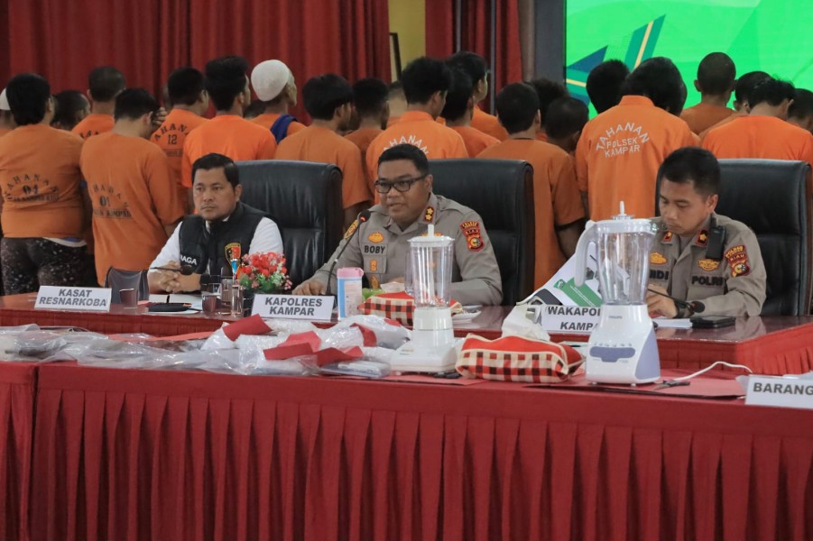 Operasi Antik Lancang Kuning Berjaya! Polres Kampar Berhasil Ungkap Jaringan Narkoba, Selamatkan Generasi Muda dari Bahaya Narkoba