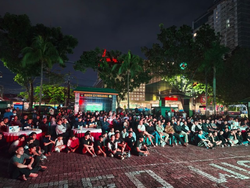 Perkuat Kemanunggalan dengan Rakyat, Korem 031/Wira Bima Gelar Nobar Final Piala Dunia 2026 Bersama Masyarakat