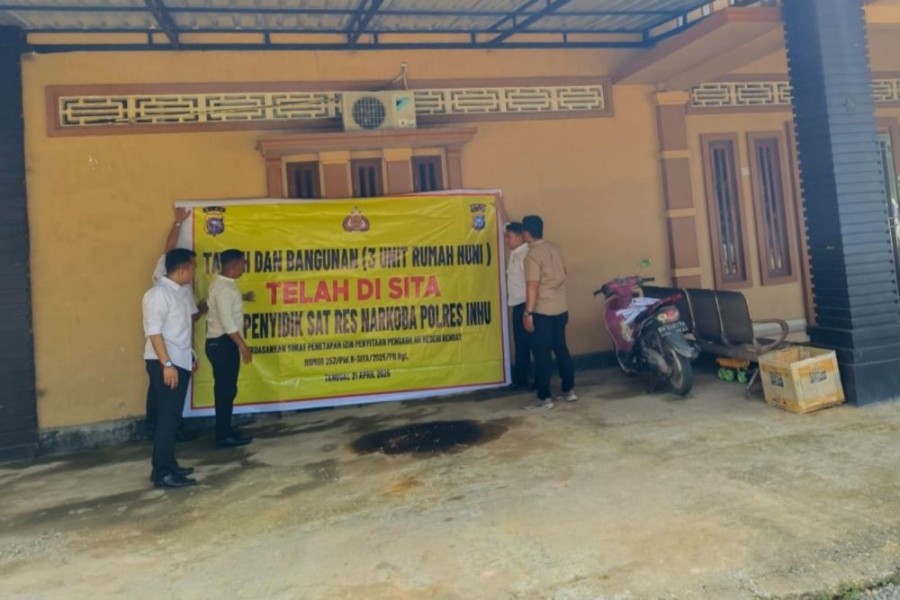 Polres Inhu Sita Rumah Mewah dan Ruko Bandar Narkoba 'Mak Gadi' Terkait TPPU