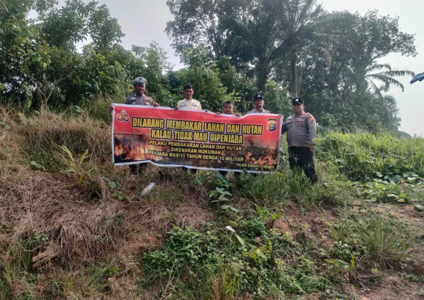 Waspada Karhutla! Kapolsek Bandar Sei Kijang Imbau Masyarakat Tidak Membakar Lahan