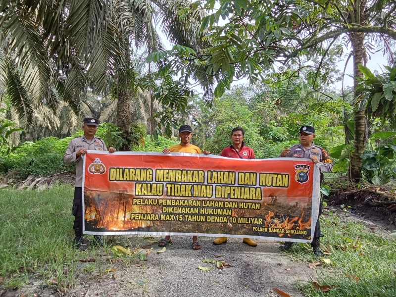 Polsek Bandar Sei Kijang Laksanakan Patroli Karhutla, Himbauan Telah Efektif Dalam Mencegah Membakar Lahan