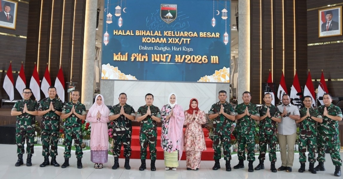 Halal Bihalal Keluarga Besar Kodam XIX/Tuanku Tambusai Pererat Silaturahmi dan Soliditas Satuan