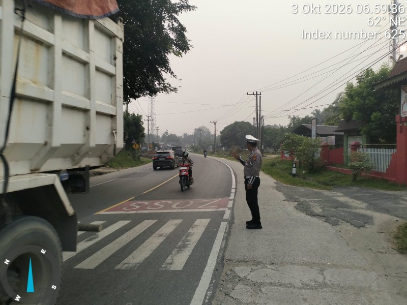 Cegah Laka Lantas, Unit Lantas Polsek Bandar Sei Kijang Gelar Patroli Preventif di Lintas Timur