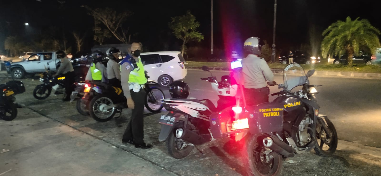 Antisipasi Gangguan Harkamtibmas, Polsek Tampan Gelar Cipta Kondisi Kegiatan Rutin Yang Di Tingkatkan (KRYD)