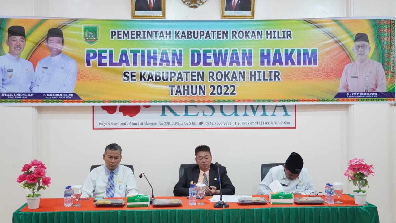Afrizal Sintong Buka Pelatihan Dewan Hakim Se - Kabupaten Rohil