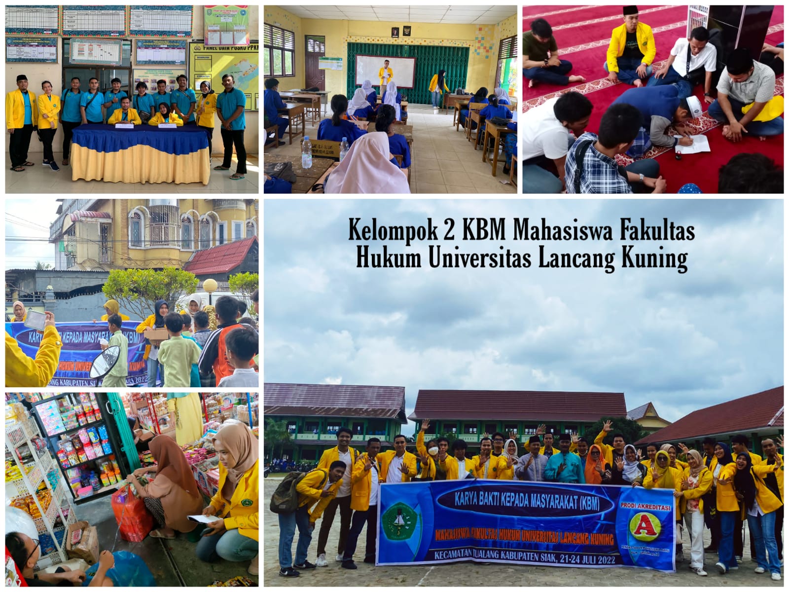 Kelompok 2 KBM Mahasiswa Fakultas Hukum Universitas Lancang Kuning Menyapa Kecamatan Tualang