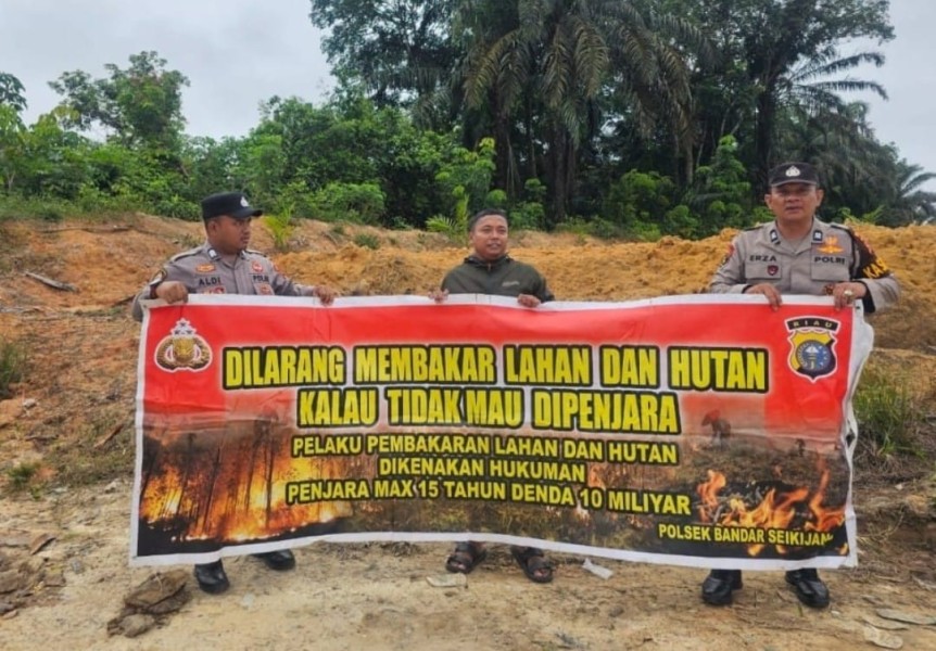 Polsek Bandar Sei Kijang Laksanakan Patroli Karhutla, Larangan Pembakaran Lahan