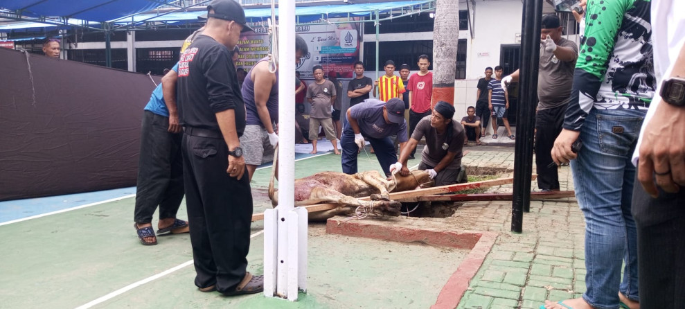 Lapas Kelas IIA Pekanbaru Rayakan Idul Adha 1445 H/ Tahun 2024 Dengan Penuh Suka Cita