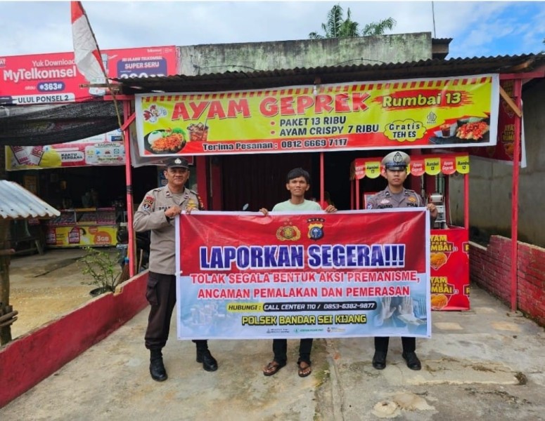 Polsek Bandar Sei Kijang Laksanakan Sosialisasi Menolak Premanisme di  Lintas Timur