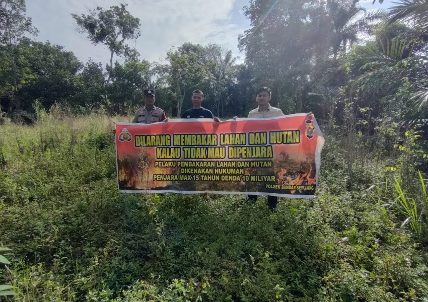 Waspada Karhutla! Kapolsek Bandar Sei Kijang Kembali Imbau Masyarakat Untuk Tidak Membakar Lahan