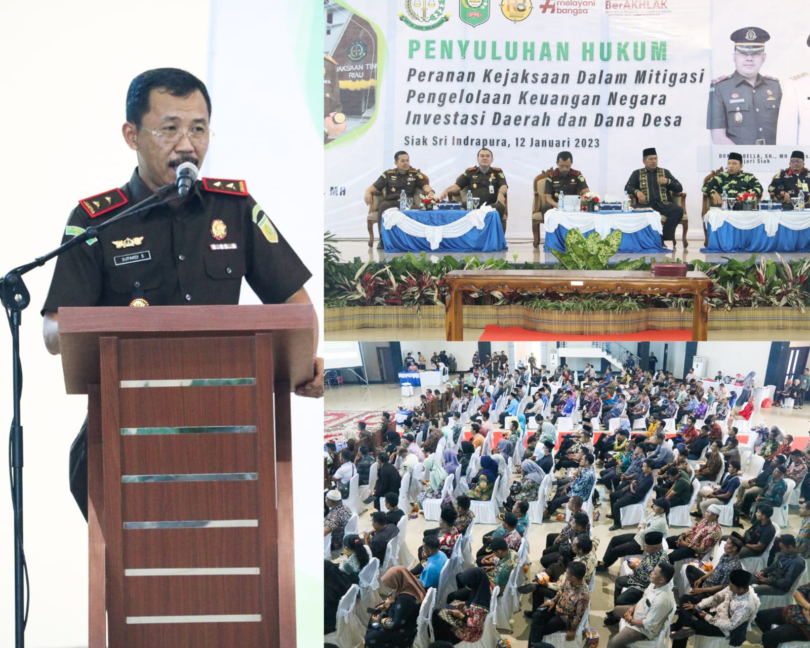 Kejati Riau Berikan Penyuluhan Hukum Kepada Camat, Kepala OPD Perangkat Bumdes, Penghulu Kampung Se - Kabupaten Siak