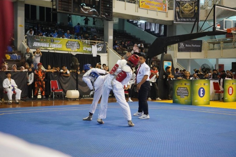 Bharada Sandi Morea Persembahkan Emas, Harumkan Nama Brimob Riau di Sumut Nasional Taekwondo Championship 2026
