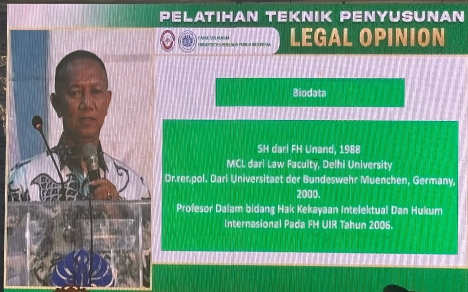Mengenal Prof. Dr. Syafrinaldi, Pakar Hukum dan Narasumber Praktik Legal Opinion