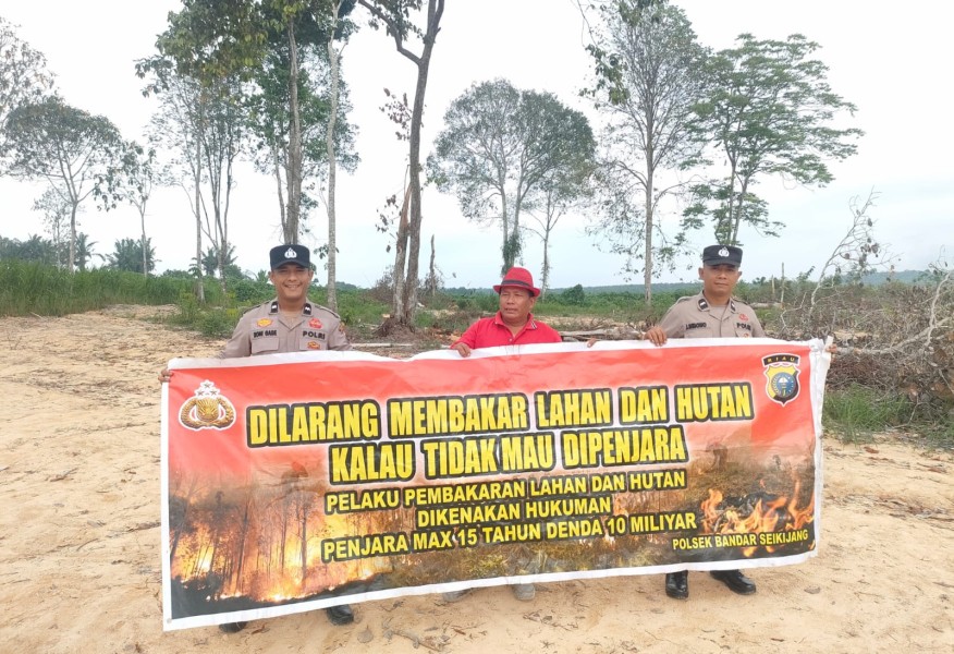 Polsek Bandar Sei Kijang Kembali Laksanakan Patroli Karhutla Pentingnya menjaga lingkungan dan mencegah Kebakaran Lahan