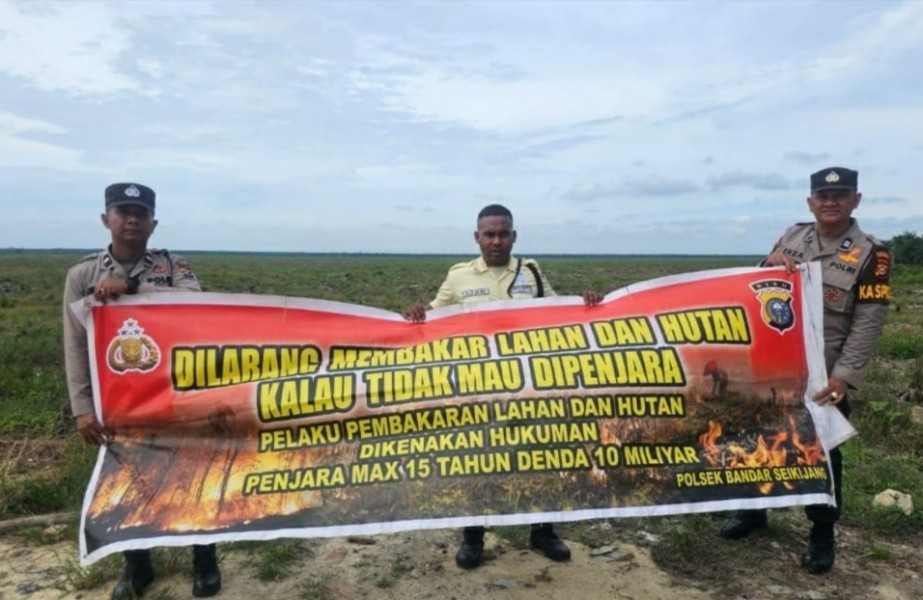Polsek Bandar Sei Kijang Kembali Laksanakan Patroli Karhutla dan Ancaman Hukuman Pembakaran Lahan