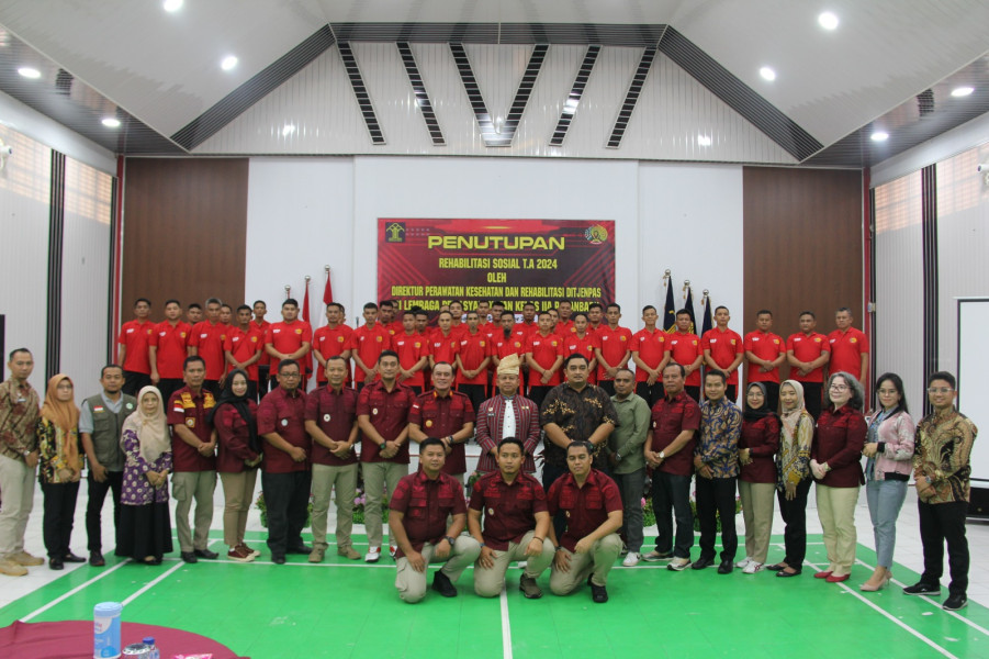 Dirkeswat Hadiri Langsung Penutupan Rehabilitasi Sosial di Lapas Pekanbaru