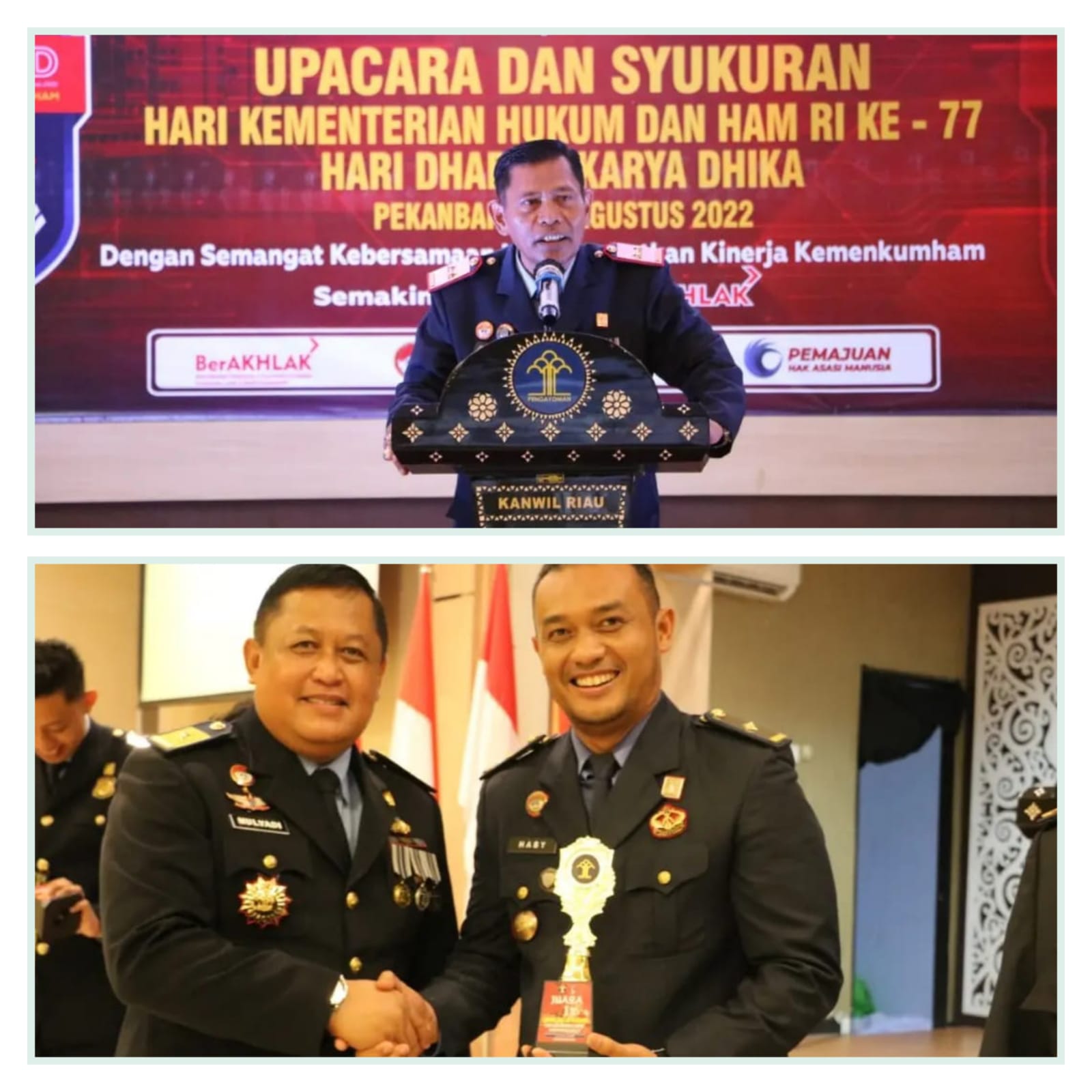 Peringatan Hari Dharma Karya Dhika Ke - 77, Kakanwil Sampaikan Pesan Tegas