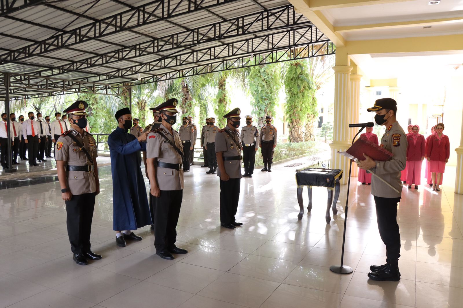 AKBP Andrian Pramudianto Pimpin Upacara Sertijab Kapolsek Bagan Sinembah Dan Kubu
