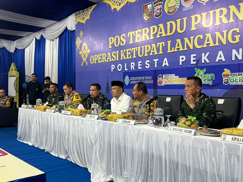 Kodam XIX/ Tuanku Tambusai Siagakan 2.300 Personel,Pangdam Bersama Kapolda Pantau Malam Takbiran