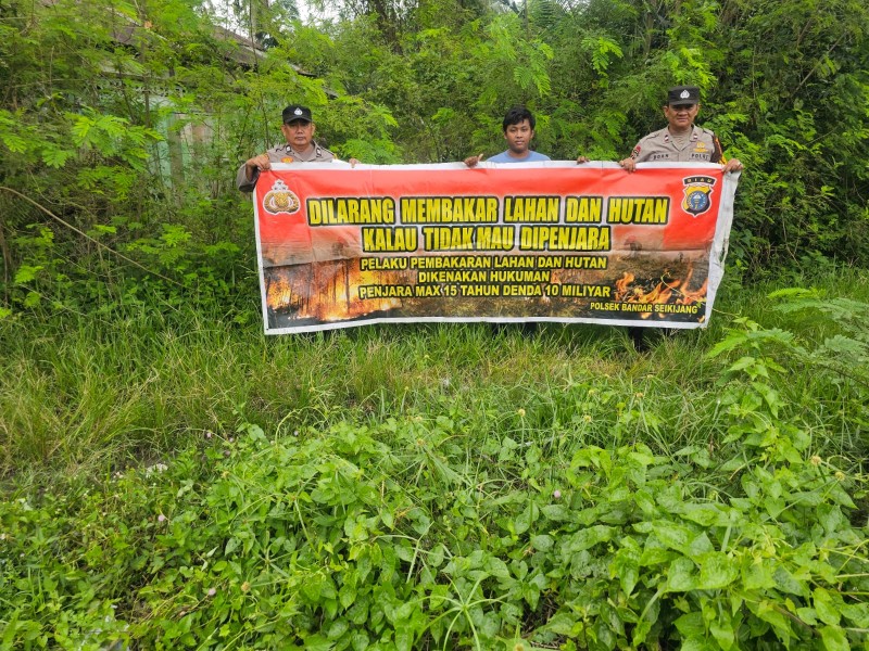 Polsek Bandar Sei Kijang  Kembali Laksanakan Patroli Karhutla Pentingnya menjaga lingkungan dan mencegah Kebakaran hutan
