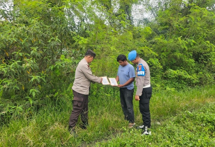 Polsek Bandar Sei Kijang Kembali Laksanakan Patroli Karhutla,Mensosialisasikan tentang pentingnya menjaga lingkungan