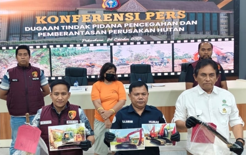 Ditreskrimsus Polda Riau Tangkap Pelaku Perambah 13 Hektar Hutan