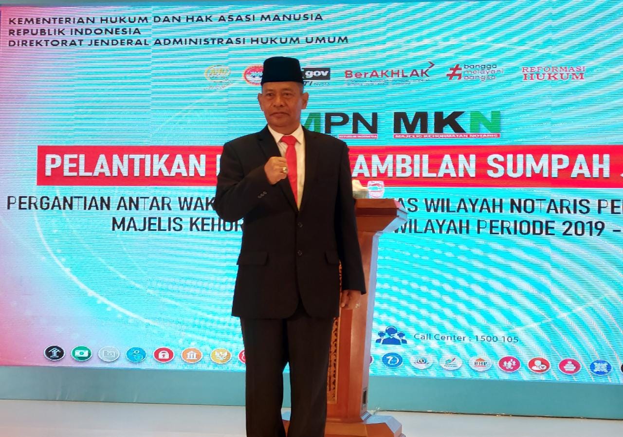 Mhd. Jahari Sitepu Dilantik MENKUMHAM Jadi Majelis Kehormatan Notaris Riau