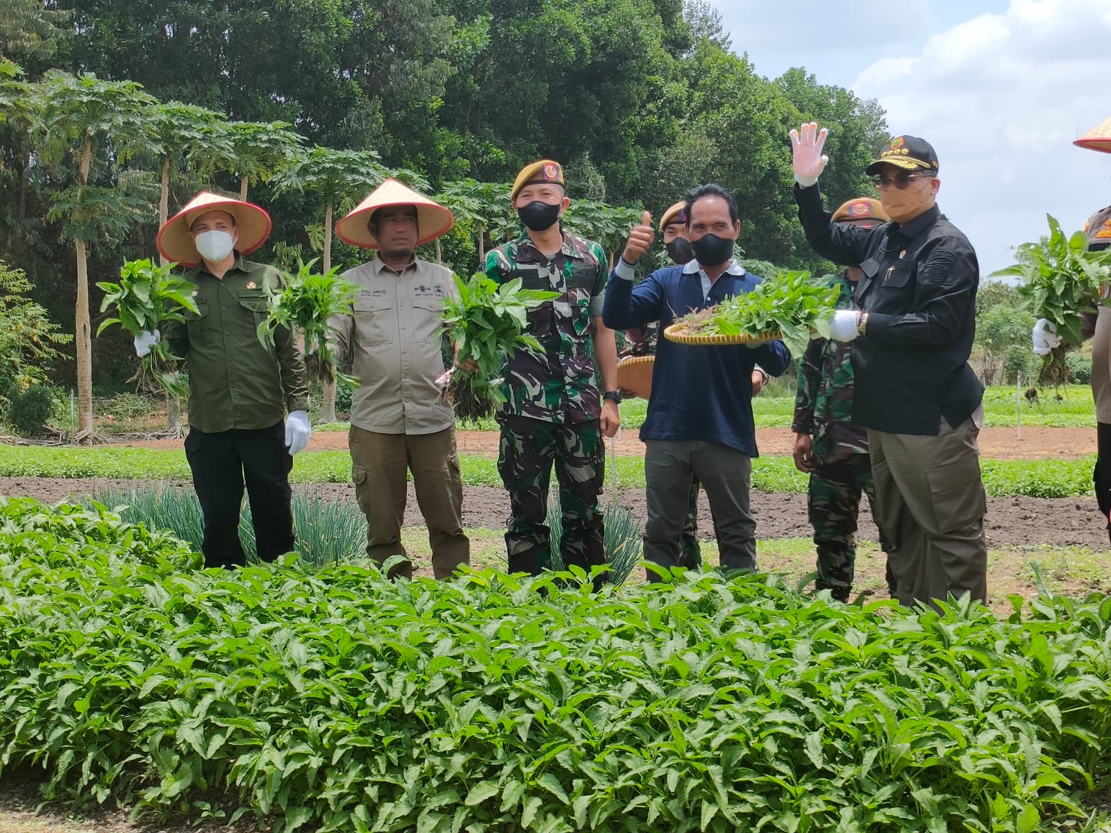 Wakil Menteri Pertanian RI dan Ketua DPP Santri Tani NU Tengku Rusli Ahmad kunjungi Kelompok Tani Belibis Makmur Arhanud 13/PBY