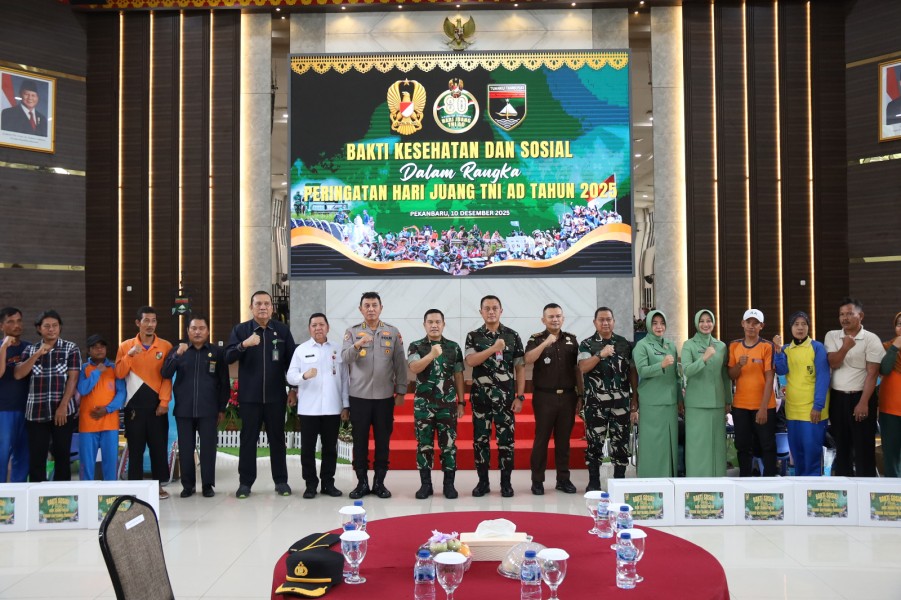 Kodam XIX/Tuanku Tambusai Gelar Bakti Kesehatan dan Sosial dalam Rangka Hari Juang TNI AD Tahun 2025