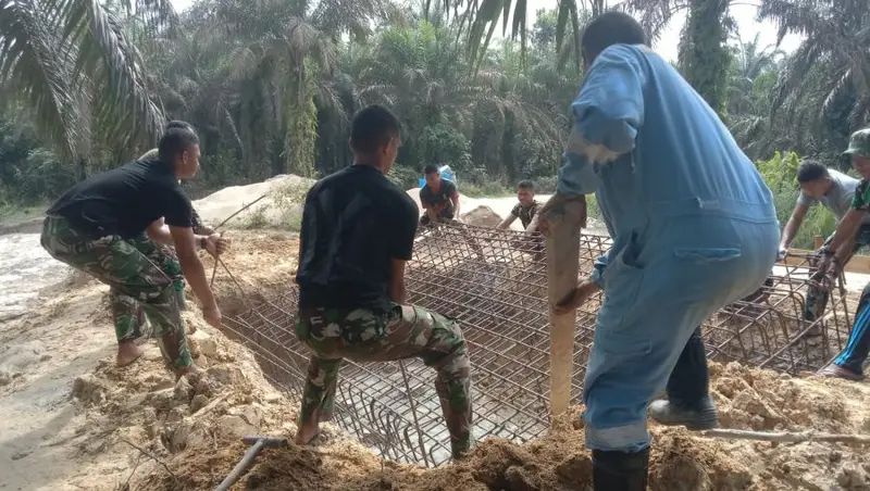Kodam XIX Tuanku Tambusai Kebut Pembangunan Jembatan Garuda di Wilayah Kabupaten Inhu, Progres Sudah Tembus 28 Persen