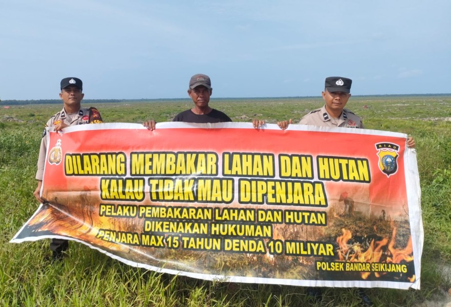 Polsek Bandar Sei Kijang Laksanakan Patroli Karhutla Pentingnya menjaga lingkungan dan mencegah Kebakaran Lahan
