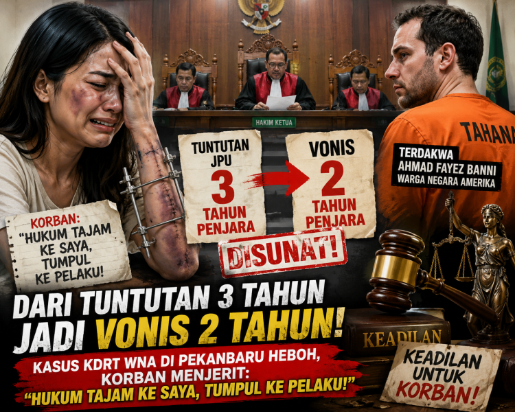 Jeritan Korban Tak Digubris? Putusan Ringan KDRT WNA Gegerkan Pekanbaru, Publik Pertanyakan Nurani Keadilan!