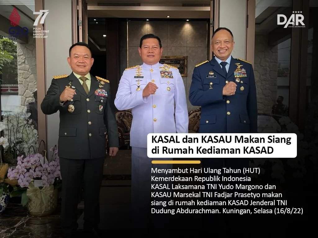Pimpinan 3 Matra TNI Kumpul di Rumah KSAD usai Pidato Kenegaraan Presiden, Bahas Apa?