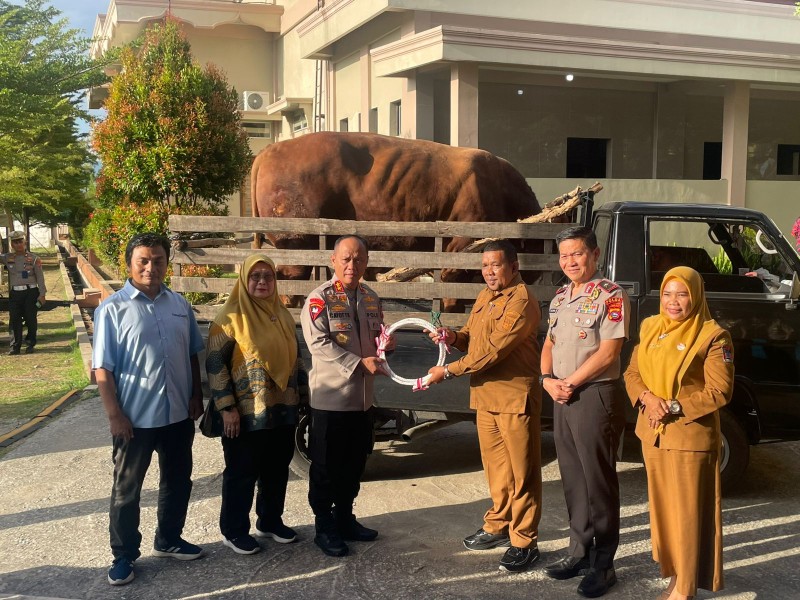 Idul Adha 1447 H, Kapolda Sumbar Menyerahkan 49 Ekor Sapi dan 8 Ekor Kambing Kepada Masyarakat