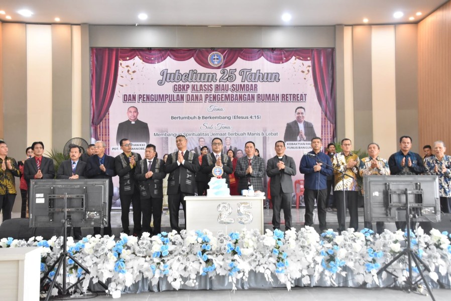 Danrem 031/Wira Bima Hadiri Jubelium 25 Tahun GBKP Klasis Riau-Sumbar, Teguhkan Persaudaraan dan Dukung Pengembangan Rumah Retret