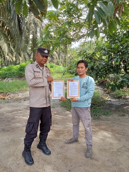 Polsek Bandar Sei Kijang Laksanakan Patroli Karhutla,Mensosialisasikan Ancaman Hukuman Membakar Hutan dan Lahan