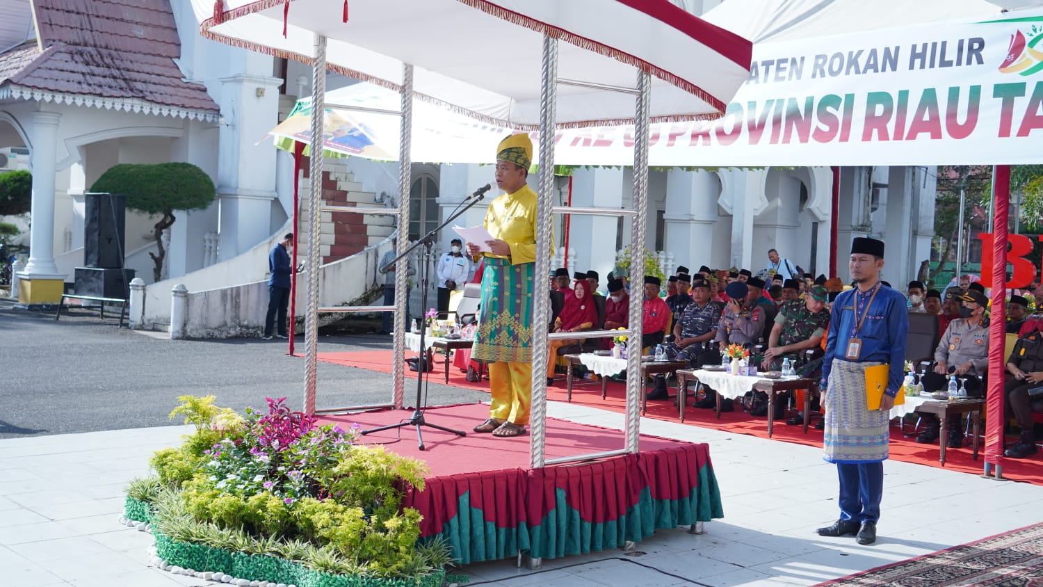 Jadi Irup Hari Jadi Provinsi Riau ke-65, Wabup Rohil Bacakan Amanat Gubernur Riau