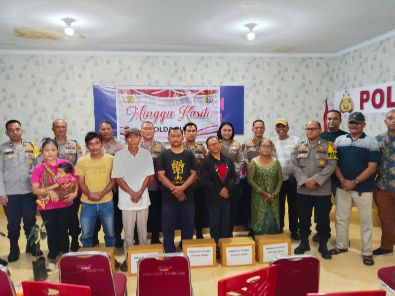 Polresta Pekanbaru Bersama Polda Riau Gelar Kegiatan Minggu Kasih di Polsek Binawidya