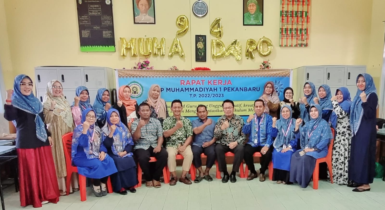 Kondusif,  SMP Muhammadiyah 1 Pekanbaru Sukses Raker TP. 2022/2023