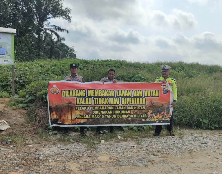 Waspada Karhutla! Kapolsek Bandar Sei Kijang Kembali Imbau Masyarakat Tidak Membuka Lahan Dengan Cara Membakar