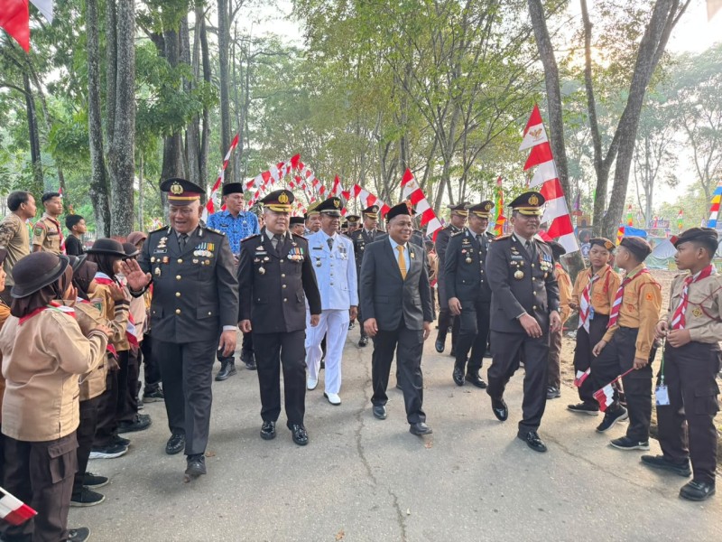 Upacara HUT RI ke-81 di Bandar Sei Kijang Berjalan Khidmat, Dirreskrimsus Polda Riau Jadi Inspektur