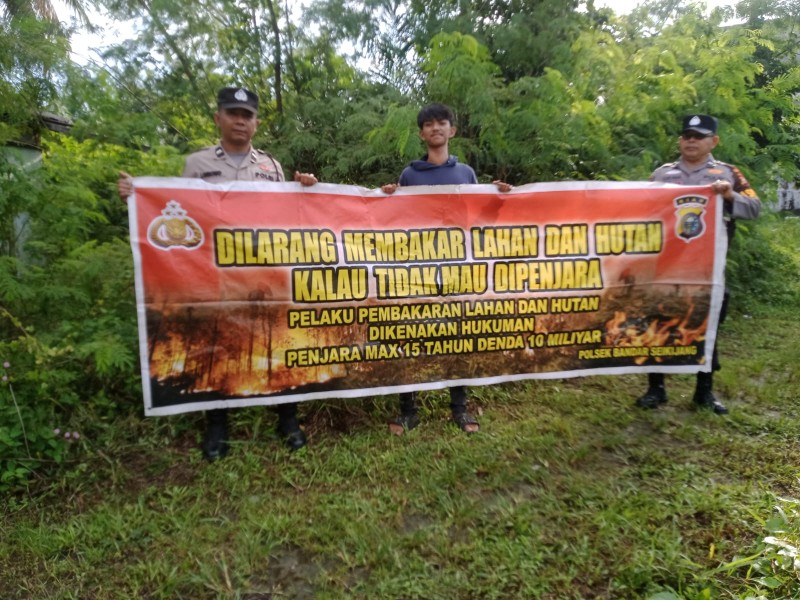 Polsek Bandar Sei Kijang Laksanakan Patroli Karhutla dan osialisasi Bahaya Pembakaran Lahan