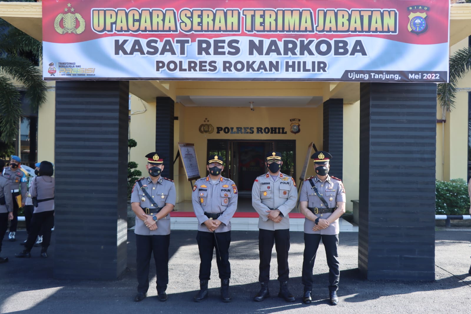 Kasat Narkoba Polres Rohil Berganti, Kapolres Pimpin Sertijab