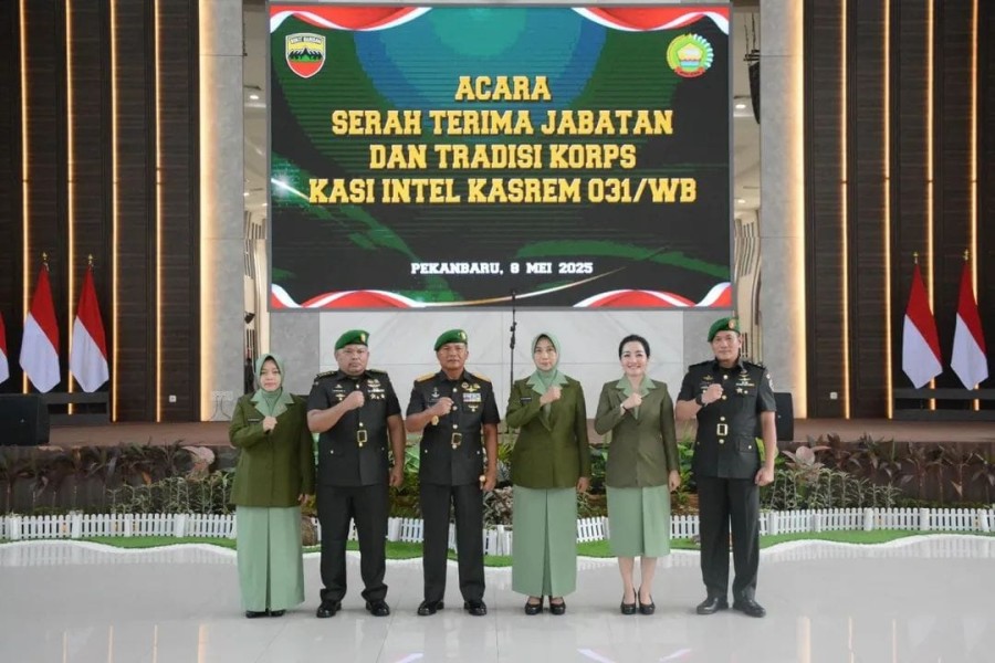 Danrem 031/WB Pimpin Sertijab Kepala Seksi Intelijen Kasrem 031/Wira Bima
