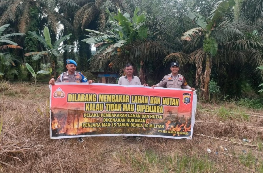 Waspada Karhutla! Kapolsek Bandar Sei Kijang Kembali Himbau Masyarakat Bijak Buka Hutan Tanpa Membakar